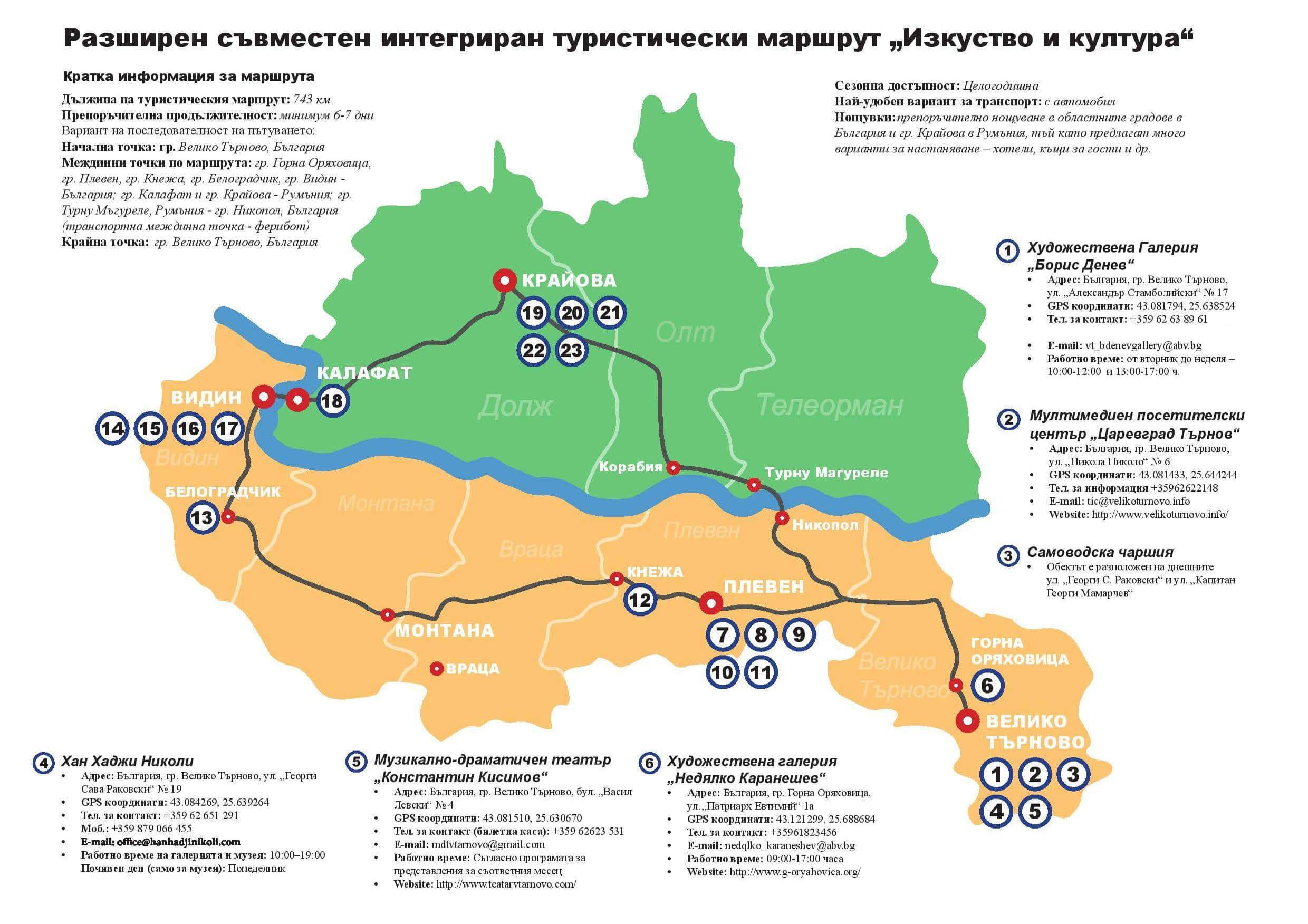 Карта на разширения маршрут